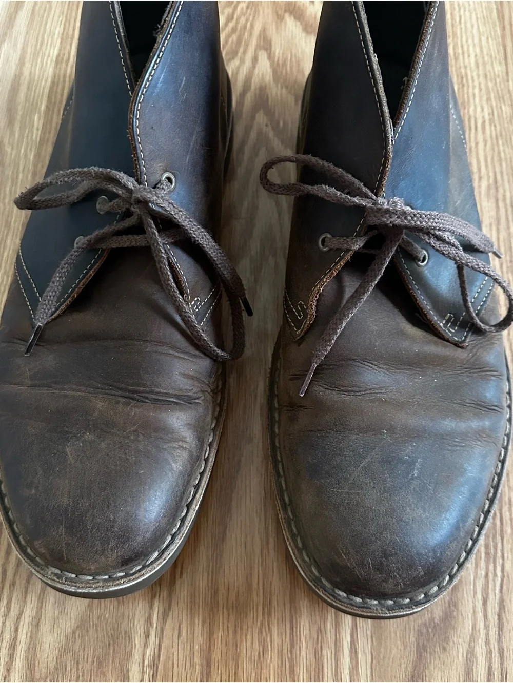 Clarks Brown Beeswax Leather Chukka Desert Boots